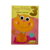 Age 03 Female Juvenile Cat On A Mat Design Birthday Card