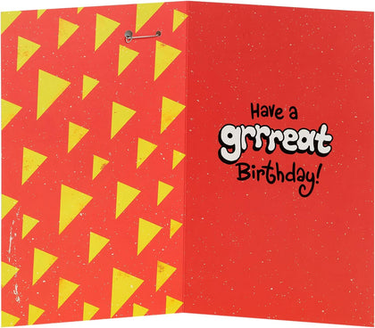 Wacky Dog Design with Badge 11th Birthday Card