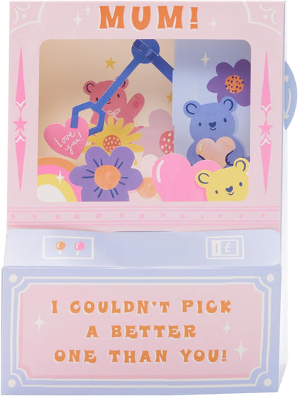 Interactive Teddy Machine Design Mother's Day Card