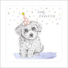 Puppy Party' Sketch With Polka Dots Daughter Birthday Card Eco-Friendly