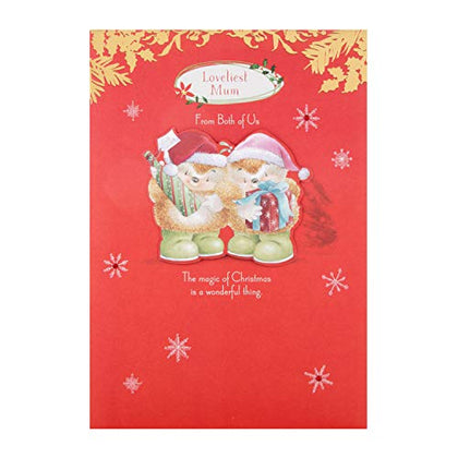 Loveliest Mum Christmas Card 'From Both' 