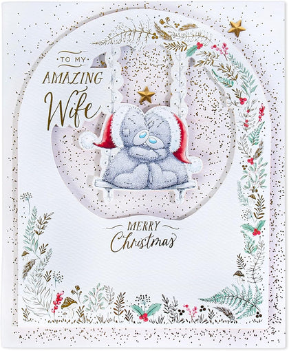 Bears On Swing Amazing Wife Boxed Christmas Card