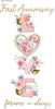 Embellished LOVE On Your First 1st Anniversary Card