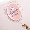 Contemporary Illustrated Sausage Dog and Balloon Design Birthday Wishes Card