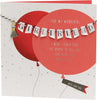 Red Balloon Design Girlfriend Birthday Card