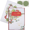 Classic Seasonal Foliage Design Boxed Christmas Card for Wife