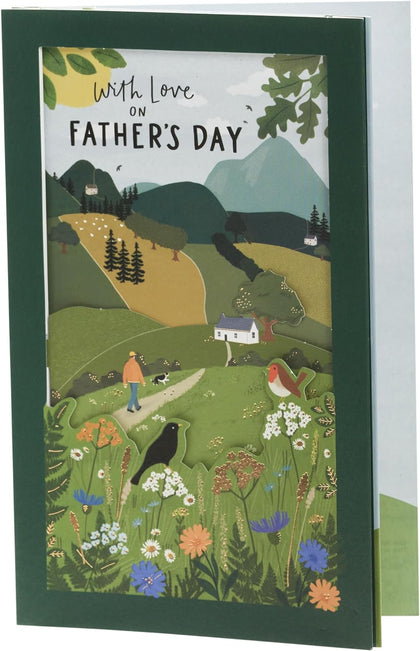 3D Landscape Design Father's Day Card