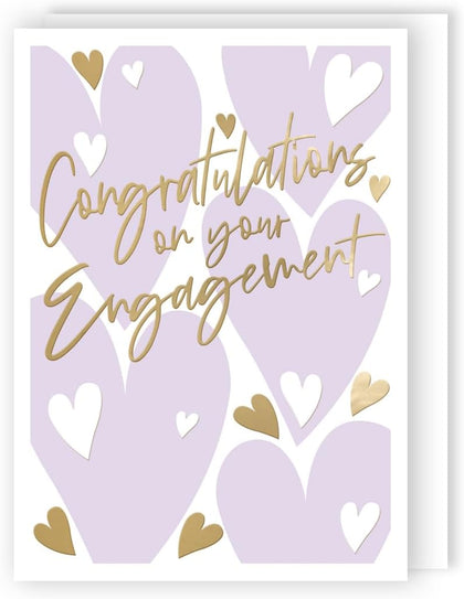 Contemporary Shiny Love! Engagement Congratulations Card