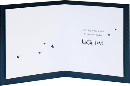 Gold Lettering With Stars Design Grandad Birthday Card