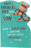 Funny Monkey Design from Your Son Father's Day Card