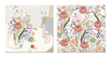 Floral Flower 2 Design Pack of 10 Open Blank Greeting Cards