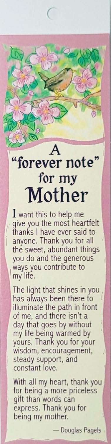 A Forever Note For My Mother Sentimental Reading Accessory Bookmark