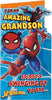 Marvel Spider-Man Grandson Birthday Card with Badge