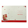 For Grandma Teddy With Flowers Foil Finished Design Christmas Card