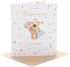 Boofle with Bouquet and Envelope Stepmum Birthday Card