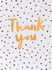 Black & Gold Spotty Design Multipack of 10 Thank You Cards