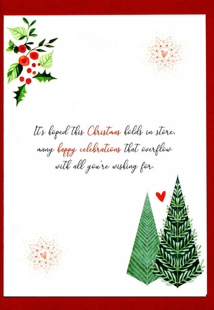 Embellished Magnifique Sister & Brother-In-Law Large Christmas Card