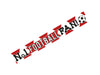 "No 1 FOOTBALL FAN!" 2.7m Red and White Football Banner