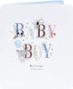 Cute Letter Design New Baby Boy Congratulations Card