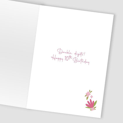 Contemporary Bloomin' Fun! Design Girl 10thBirthday Card