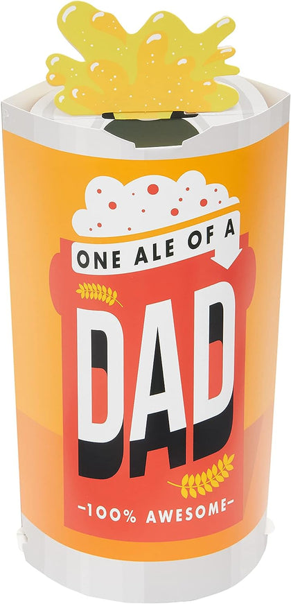 Fun 3D Beer Design Dad Birthday Card