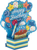 3D Pop-Up, Musical & Light-Up Birthday Cake Design Card