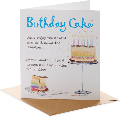 Funny Cake Joke Design Just For You Birthday Card