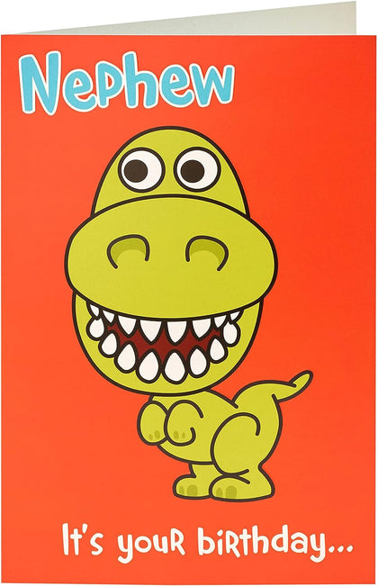 Dinosaur Design Nephew Birthday Card