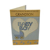 On Birth Of New Baby Grandson Blue And Yellow Congratulations Card