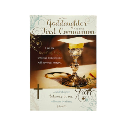 For You Goddaughter First Communion Traditional Design Religious Card