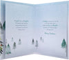 Classic Winter Scene with Tree Design Boxed Christmas Card for Fiancé