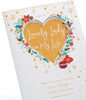 Gold Heart Design Lovely Lady Christmas Card