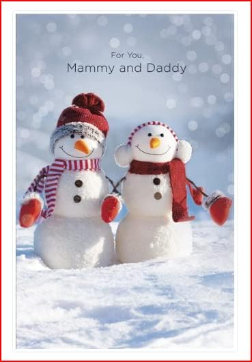 Snowmen Design Mammy and Daddy Christmas Card