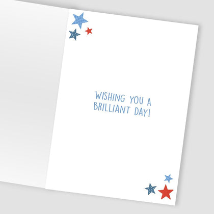 Sparkling Stars! Super Great-Grandson Birthday Card