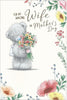 Bear Holding Bouquet Amazing Wife Mother's Day Card