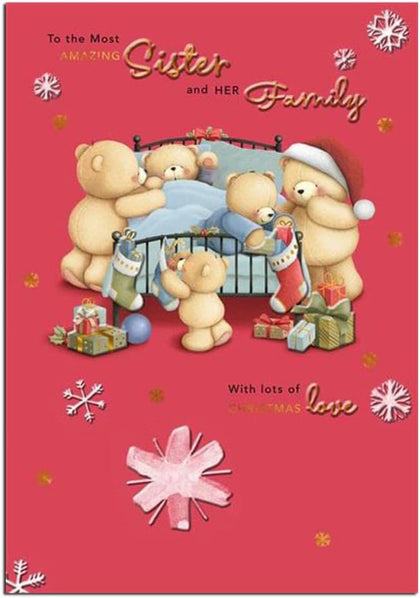 Forever Friends Amazing Sister & Family Christmas Card