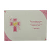 For Granddaughter Cross Pink Design Confirmation Religious Greeting Card