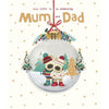 Boofle Snow Scene Inside Large Bauble Mum Dad Christmas Card