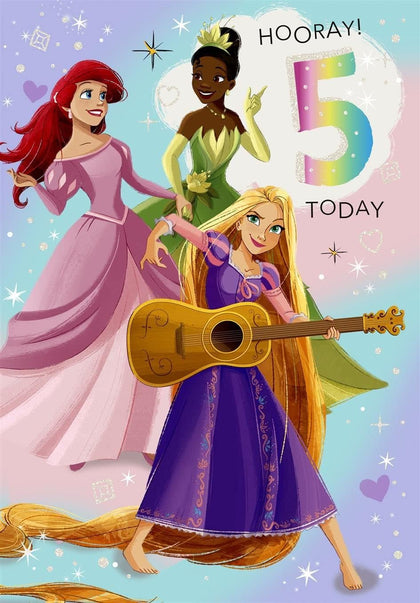 Disney Princess 5th Birthday Hooray! Card Puzzle Inside