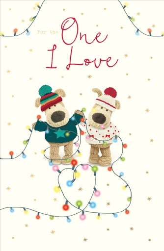 Boofles Tangled in Lights One I Love Christmas Card