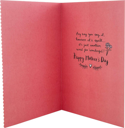 Synonyms of Mum Design Mother's Day Card