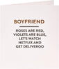 Boyfriend Typography Funny Birthday Card