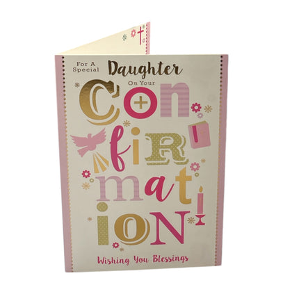 For You Daughter On Your Confirmation Lettering Design Religious Card