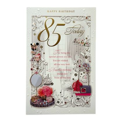 85 Today Open Female Birthday Opacity Card