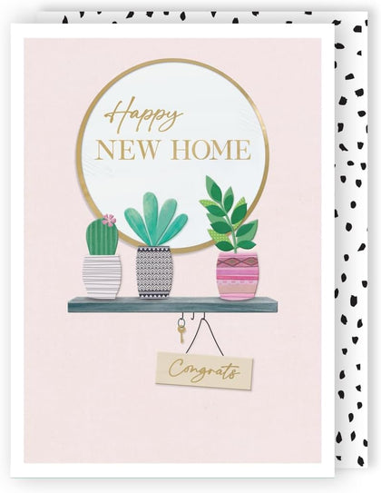 Plant Pals! Contemporary New Home Congratulations Card