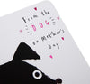 Contemporary Cute Black Dog Design Mother's Day Card from The Dog