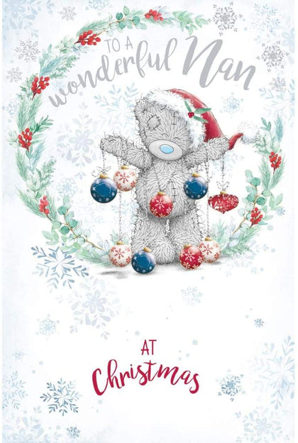 To a Wonderful Nan With Baubles Design Christmas Card