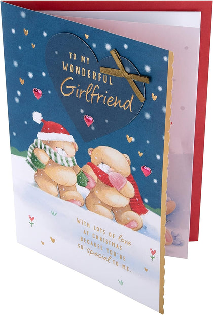 Cute Forever Friends Winter Love Design Girlfriend Boxed Christmas Card