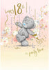 Bear With Party Hat 18th Birthday Card