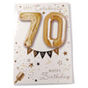 Let's celebrate 70th Happy Birthday Balloon Boutique Greeting Card